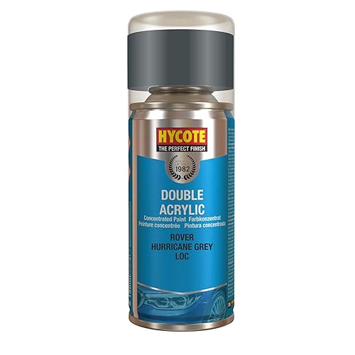 Hycote Double Acrylic Aerosol Car Spray Paint, Rover - Hurricane Grey, 150 ml