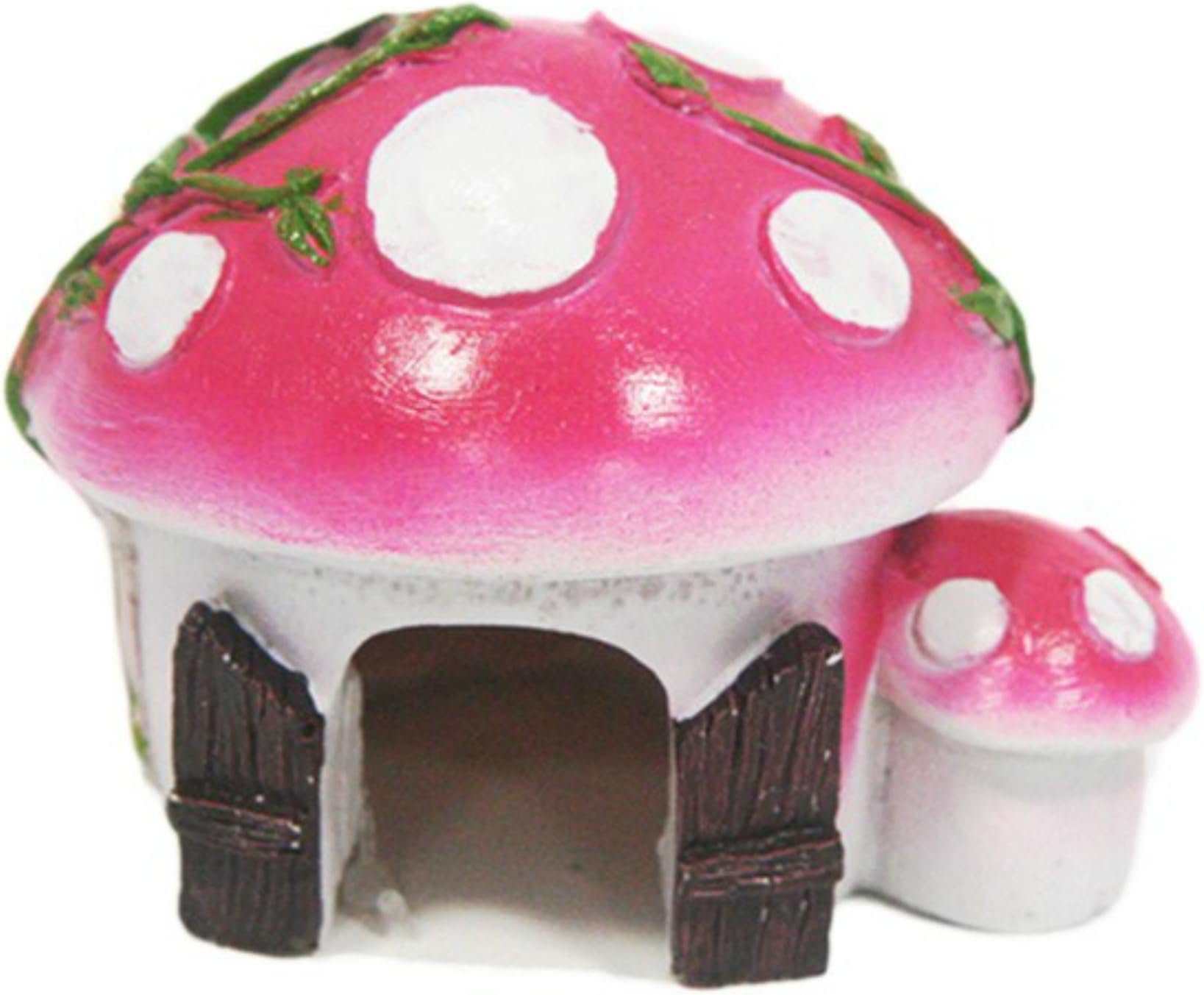Kids Pink Mushroom House Colourful Fish Tank Aquarium Ornament