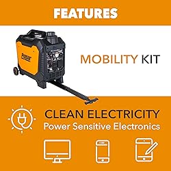 Pulsar 4000 Watt Portable Inverter Generator, Dual