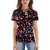 Hawaiian Golf Shirts for Women Polo Short Shirts Outfit Moisture Wicking Shirts
