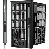 SHARDEN 75 IN 1 Mini Electric Screwdriver Set, Power Screwdriver | 71 S2 Precision Bits, 3 LED Lights, Magnetic Storage, USB-C Charging, Cordless Screwdriver Repair Tool Kit for Electronics