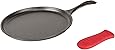 Lodge Cast Iron Griddle and Hot Handle Holder, 10.5", Black/Red