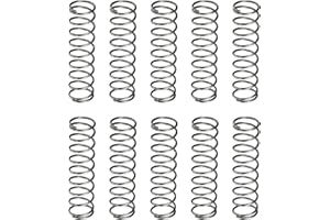 uxcell 10Pcs Compression Spring, 9mm OD, 0.8mm Wire Size, 35mm Free Length, Spring Steel Construction Extended Mechanical Com