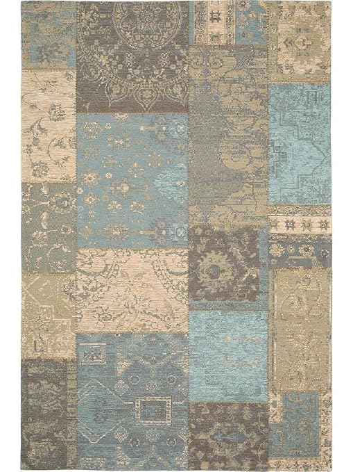 Benuta Flachgewebe Teppich Frencie Patchwork Braun 80x165 Cm