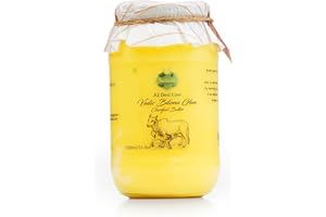 Indicow A2 Desi Cow Ghee, Clarified Butter | Grass Fed Cows | (1000ML(33.8oz), A2 Cow Ghee (Sahiwal Cows)) | Clarified Butter Fat, Keto, Paleo, Lactose Free, Casein Free, Non-GMO |a2 ghee organic