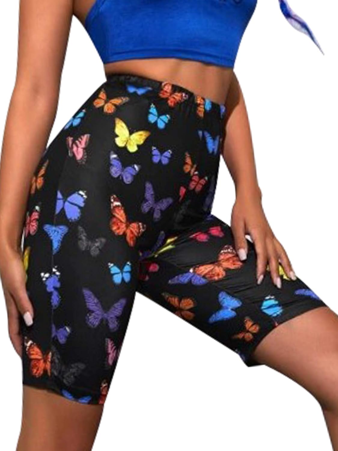 Abtel Womens Casual Shorts Summer Butterfly Printed Pajama Lounge