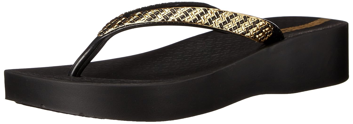ipanema women's mesh plat wedge flip flop
