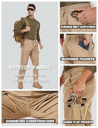 Mens Work Pants Waterproof Ripstop Durable Cargo