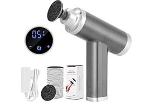 I·B·N G Upgraded Electric Callus Remover for Feet 4500rpm, Adjustable Speed Electric Foot Callus Remover Foot Sander Grinder Pedicure File for Women Men Dead Skin Cracked Heels (Gray)