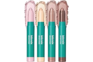 TIEEC Thrive Eyeshadow Stick - 4Pcs Thrive Eye Brightener Stick - Waterproof Glitter Highlighter Eye Liner - Highligting Stick Eye Brightener - Shimmer Creamy Long Lasting Eye Makeup (1#2#3#4colour)