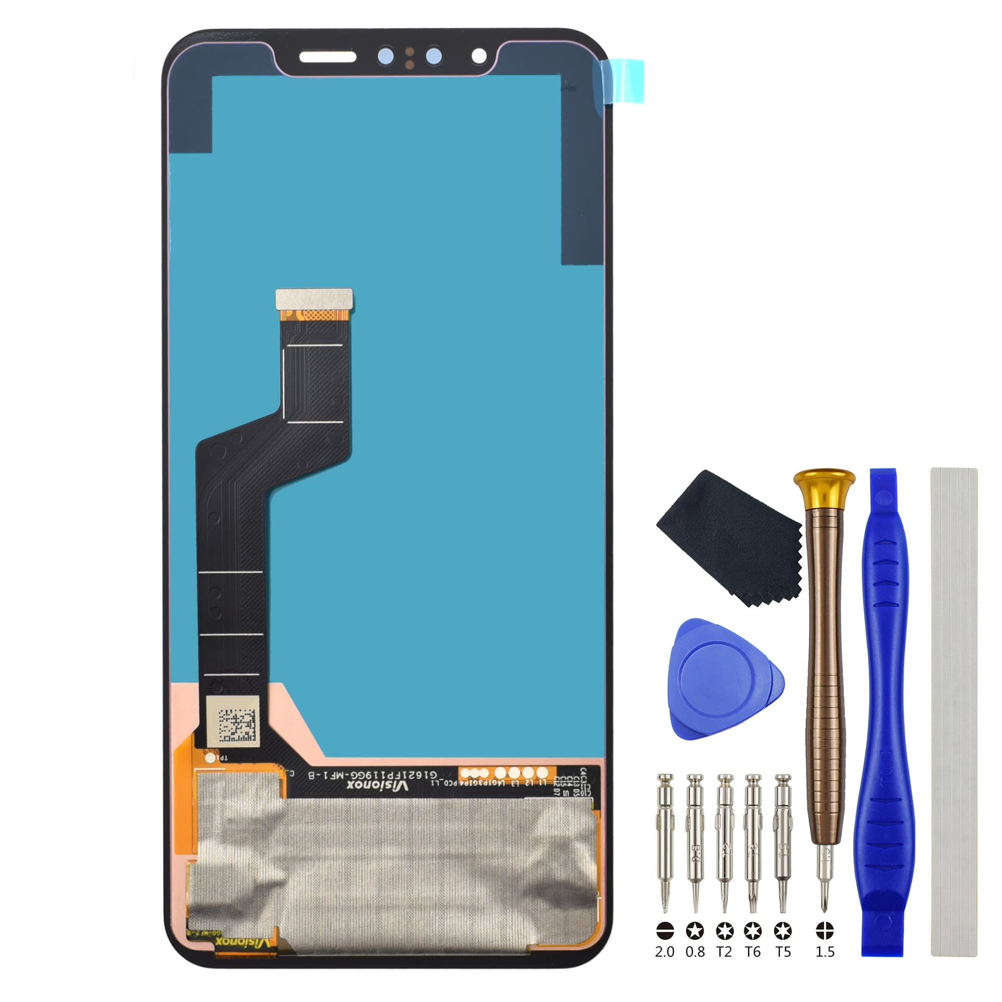 VEKIR Screen for LG G8S ThinQ LMG810 LCD Touch Digitizer Display Assembly Replacement Black 6.21"
