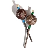 Shamans Market Peruvian Amazon Gourd Rattle - Four Directions, Small - Handcrafted Ceremonial Shaman Rattle for Sound Healing, Meditation &amp; Drum Circles