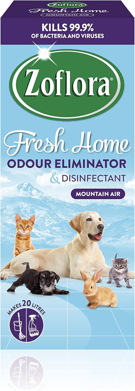 Zoflora Fresh Home Mountain Air Concentrated Disinfectant Liquid, Pack of 6 x 500ml, Pet-Safe Multi-Surface Cleaner