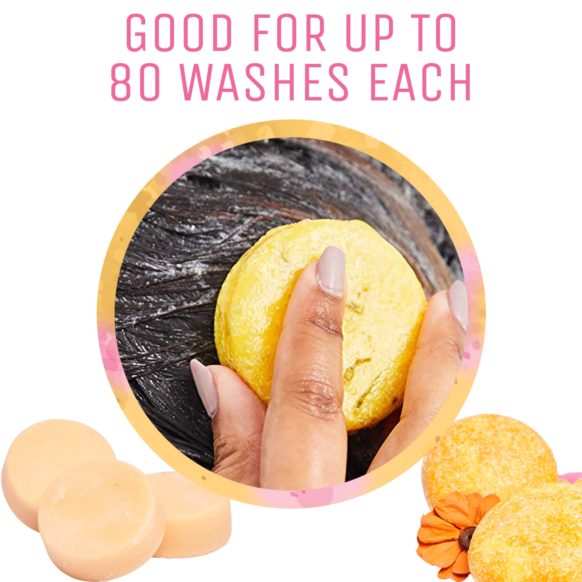 Sweet & Sassy 3 Shampoo Bars. Made in the USA. All Natural, Organic, SLS Free, Plastic Free, Safe for Color Treated Hair - Forever Fresh