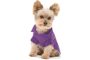 Stinky G Violet Aran Dog Sweater Size #12 Medium