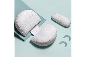 Busarilar Pregnancy Pillows for Sleeping, Maternity Pillow, Pregnancy Body Pillow Support for Back, Legs, Belly, HIPS of Pregnant Women, Detachable and Adjustable with Pillow Cover (Pinky, Small)