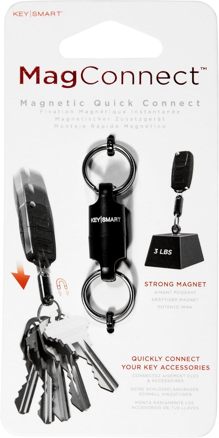 KeySmart MagConnect - Quick, Secure Key Attachment to Bag, Purse & Belt - Easy Access to Keys (1 Pack): Sports & Outdoors