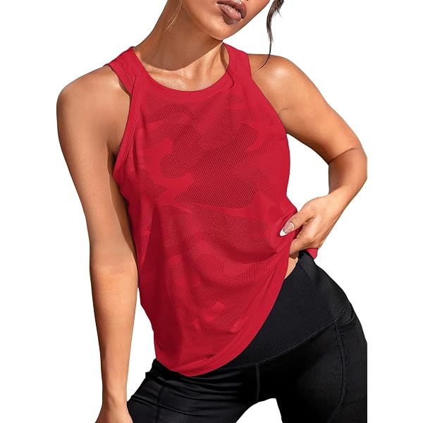 Amazon.com: OYOANGLE Camo Print Cross Backless Workout Top for