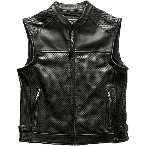 Amazon.com: Iconic Harley HD Men's Passing Link Leather Biker Vest