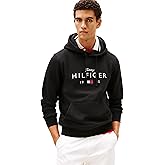Tommy Hilfiger mens Medium Weight Cotton Hoodie Sweatshirt With Printed Logo and Drawstring