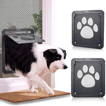 Lovinouse Upgraded Pet Screen Door, Lockable Automatic Magnetic Flap Dog Doors for Small to Large Dogs and Cats