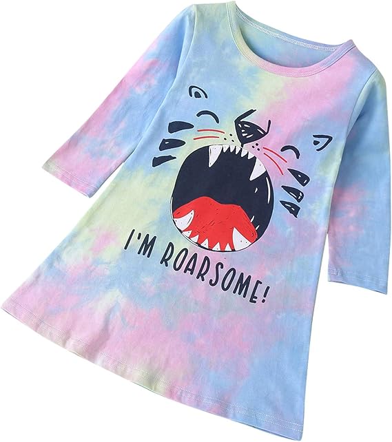 Amazon ベビー ワンピース チュニック Tシャツ ロンｔ ドレス 子供服 女の子 ジャンパースカート お嬢様 チュチュドレス ふんわり レインボー キッズ 長袖 タイダイ プリンセス ルームウェア 秋冬 可愛い 普段着 お出掛け 誕生日 贈り物 フォーマル 通販