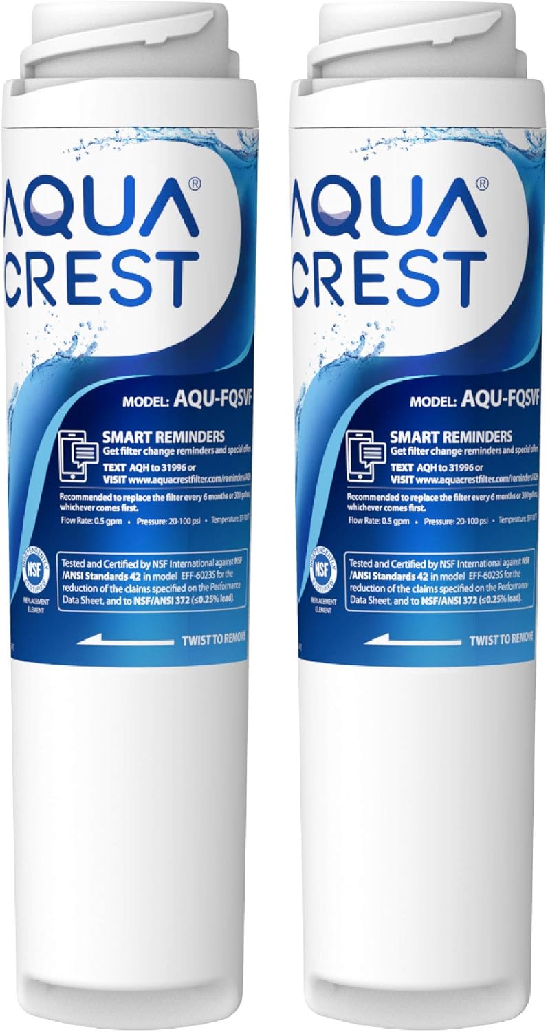 AQUACREST FQSVF Replacement Under Sink Water Filter, Replacement for GE FQSVF, GXSV65R (1 Set): Home Improvement