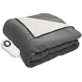Serta Perfect Sleeper Reversible Heated Throw, Grey 60" x 70"
