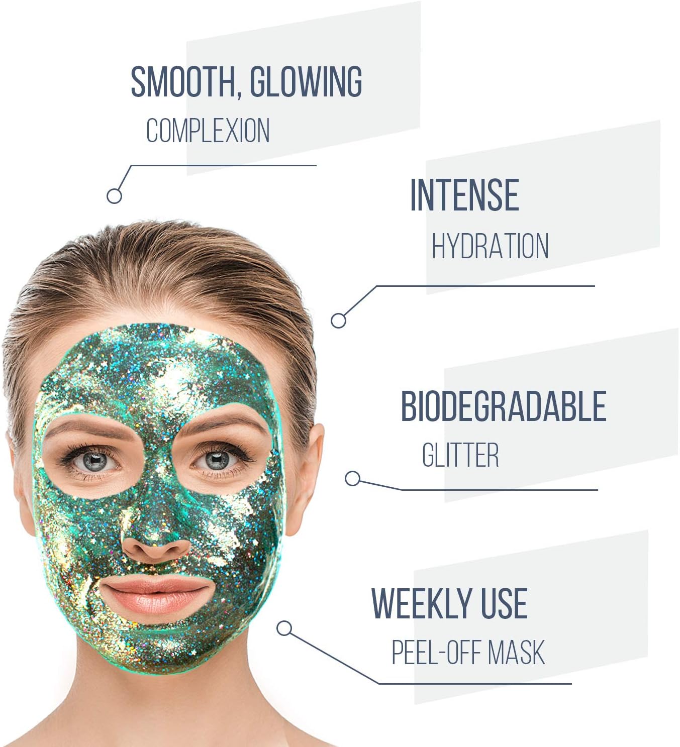 7th Heaven Stardust Heavenly Aquamarine Peel-Off Coconut Clay Face Mask to Remove Blackheads - Image 4