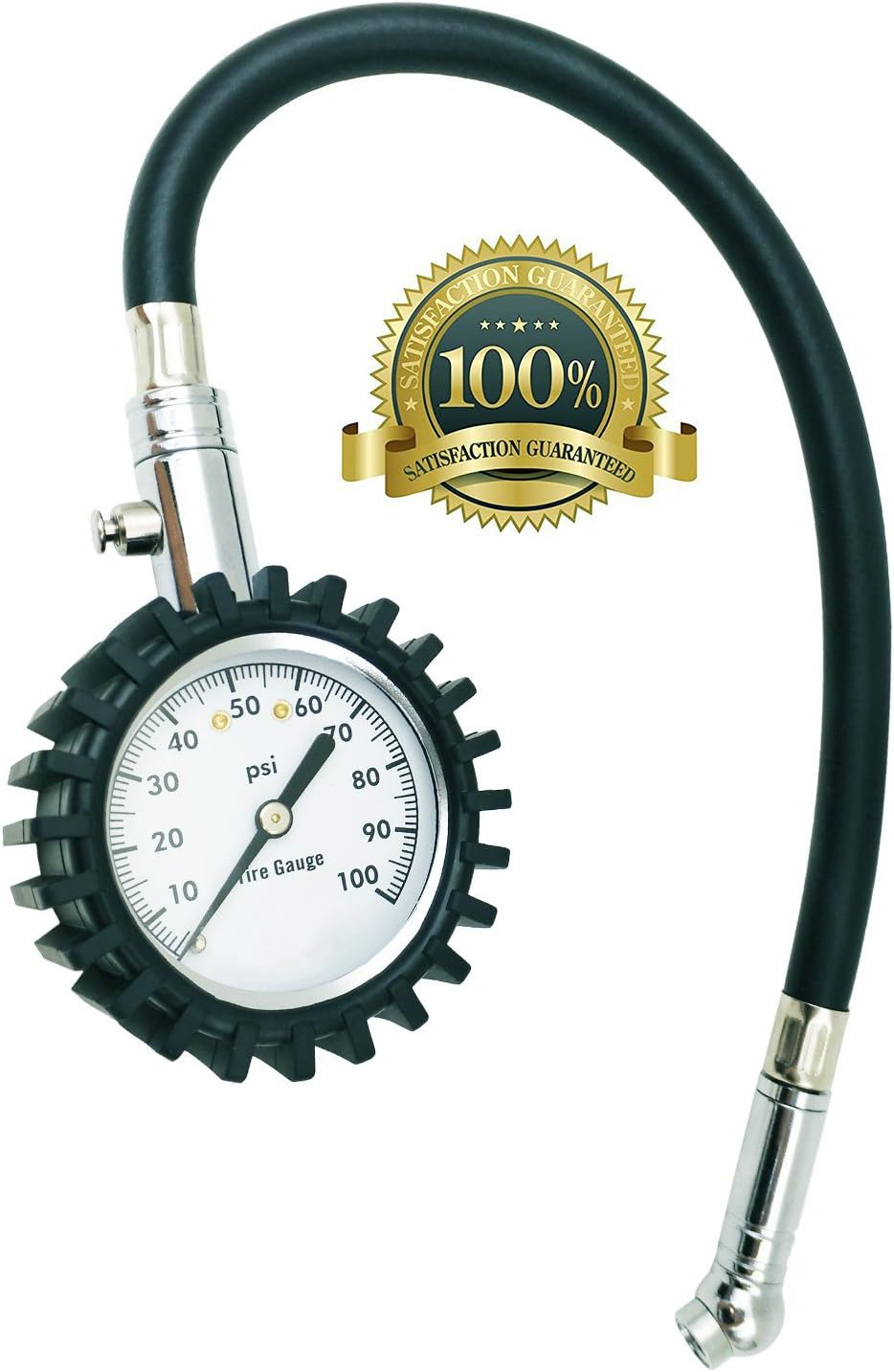 Tire Pressure Gauge 100 PSI - Heavy Duty Tire Air Pressure Gauge Best Accuracy For Car, Motorcycle and Trunk by LOONG