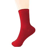 Byleverdo Womens Ribbed Knit Socks Cotton Athletic Running Casual Crew Socks