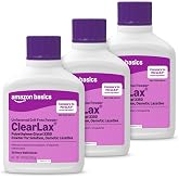 Amazon Basics ClearLax, Polyethylene Glycol 3350 Powder for Solution, Osmotic Laxative, Unflavored, 1.11 Pound (Pack of 3) (Previously Care)