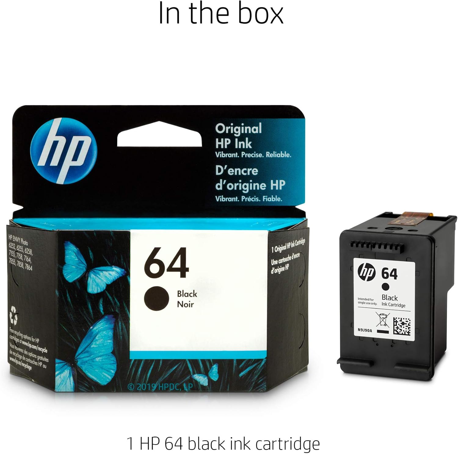 HP 64 | Ink Cartridge | Black | N9J90AN: Office Products