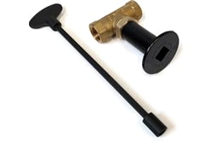 Midwest Hearth Gas Fire Pit Key Valve Kit - 1/2" NPT - Flat Black