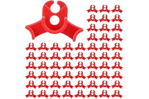 LucyPhy 60 Pack Plant Bender Angle Adjustable Plant Training Clips Low Stress Training Clips 90 Degrees Plant Stem(Circle Style,Red)