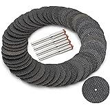 Rotary Tool Cutting Wheels 50 Pcs Strong Fiberglass Resin Cut-Off Wheels 1-1/4 inch Diameter Metal Cutting Tool 402 Mandrels 