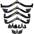 BLUSLM LAT Pull Down Bar for Cable Machine, LAT Pulldown Attachments T Bar V Bar Cable Attachment, Back Tricep Bar Strength Training Handle