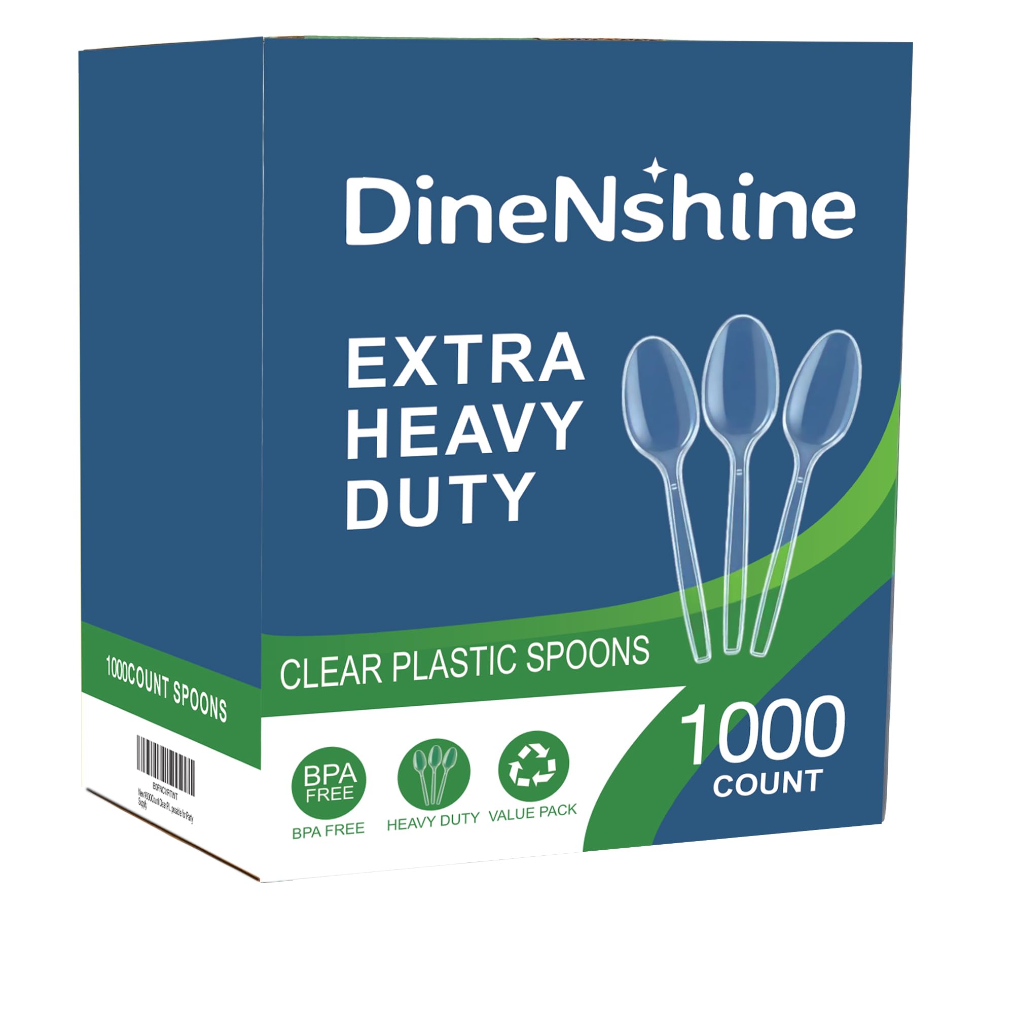 Photo 1 of 1000 Count Clear Plastic Spoons Disposable, BPA-Free, Heat Resistant, Solid and Durable Disposable Spoons Heavy Duty Bulk, Premium Spoons plastic disposable for Party Supply