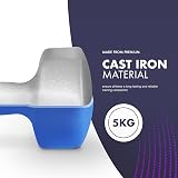 KAYMAN Neoprene Dumbbell Pair 5kg Anti-Slip Hex Edges Water-Resistant Blue view 4