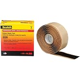 3M Scotch Rubber Mastic Tape 2228, 1 in x 10 ft, Black, 1 Roll | Conformable, Self&ndash;Fusing, Electrical Insulating, Moisture Sealing, Indoor and Outdoor Applications, 65 mil Thick