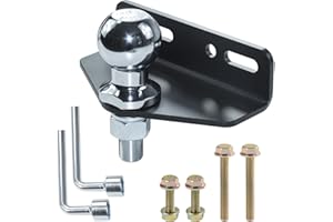 GUSUHAWK Lawn Mower Trailer Hitch with 1-7/8" Diameter, 2000 Lbs Chromed Hitch Ball and Hardware Kit for Most of Zero Turn Mowers