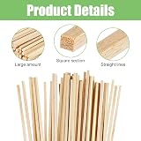 Partideal 120 Pcs Balsa Wood Sticks 300x3x3 mm Natural Dowels DIY Crafts view 4