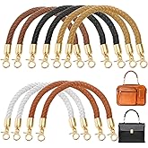 Mezchi 10 Pack 5 Colors 12" Shoulder Bag Purse Handles, Short PU Leather Purse Straps for Handbags, Braided Handbag Handles Replacement with Lobster Buckles for Bag DIY Accessories