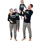 Saeaby Holiday Family Matching Pajamas Christmas Pjs Set Long Sleeve Tops Xmas Pajamas Pant Cute Family Jammies