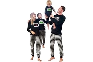 SAEABY Holiday Family Matching Pajamas Christmas Pjs Set Long Sleeve Tops Xmas Pajamas Pant Cute Family Jammies