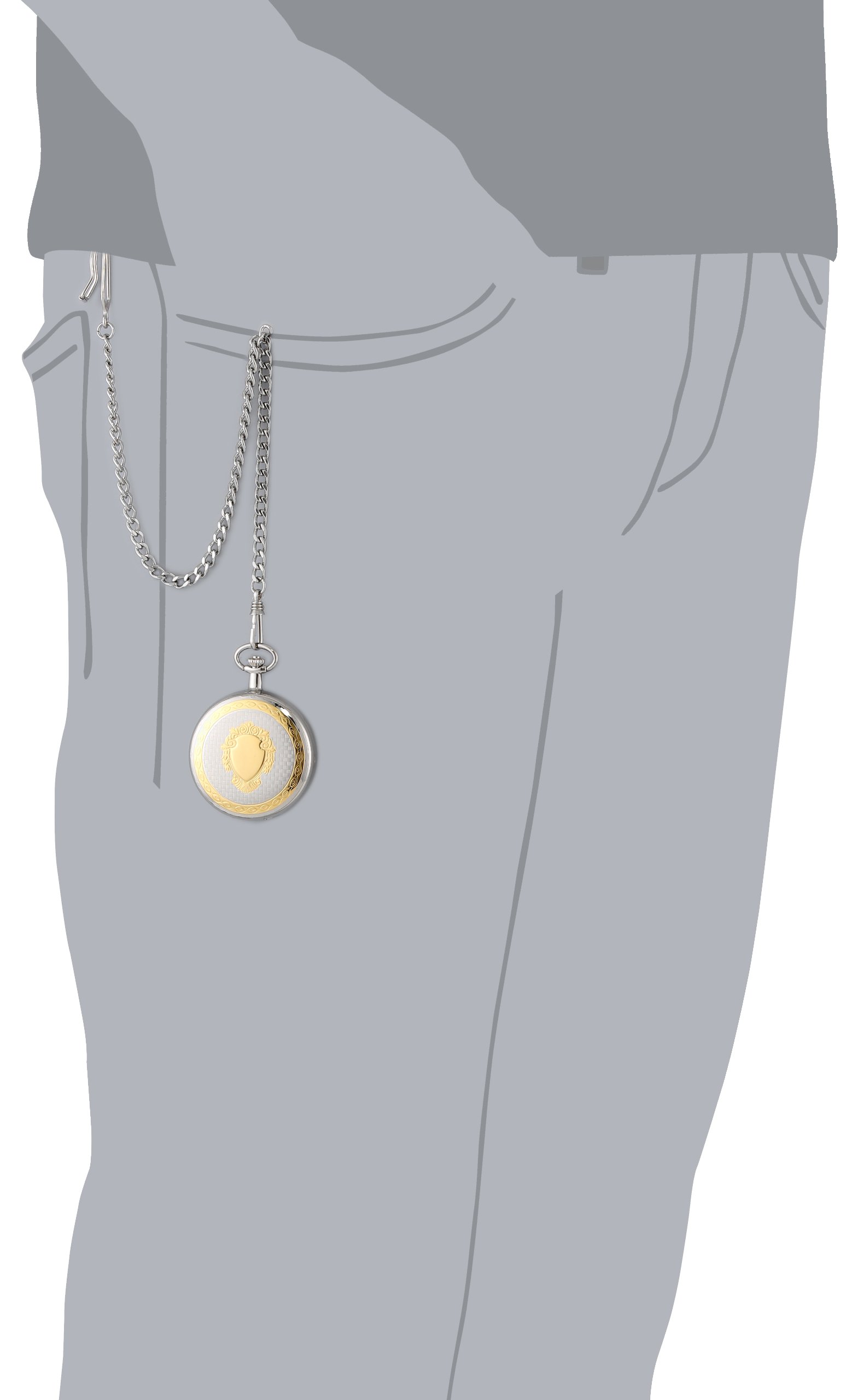 Charles-Hubert, Paris Two-Tone Mechanical Pocket Watch