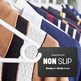 KEPLIN Space Saving White Plastic Coat Hangers 20 Pack Heavy Duty view 6