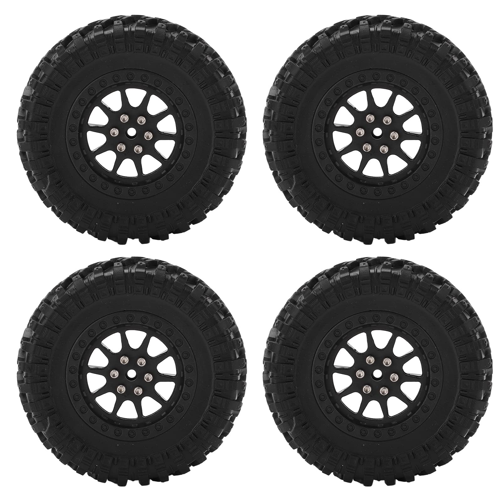 Photo 1 of ZLXHDL Rc Tire,4pcs Wear Resistance Antislip RC Car Tires Wheel Compatible for Wpl B14 B24 C14 C24 C34 C44 Compatible for MN D90 D91 D96 D99 D99s D86 (R789bl Black)