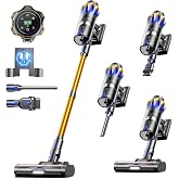 Cordless Vacuum Cleaner, Upgraded 650W 55KPA 70Mins Cordless Stick Vacuum Cleaner with Self-Standing and Touch Screen, Anti-tangle Wireless Vacumm, Vacuum Cleaners for Home/Pet Hair/Carpets/Floors
