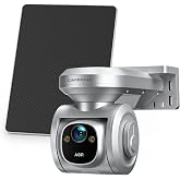 CINMOORE 4MP 5G/2.4G Solar Security Camera Outdoor 2.5K QHD, 24/7 Recording, 8W Solar Panel Powered, Pan Tilt AI Person/Animial/Vehicle Tracking, Color Night Vision, IP65 Cold-Resistant